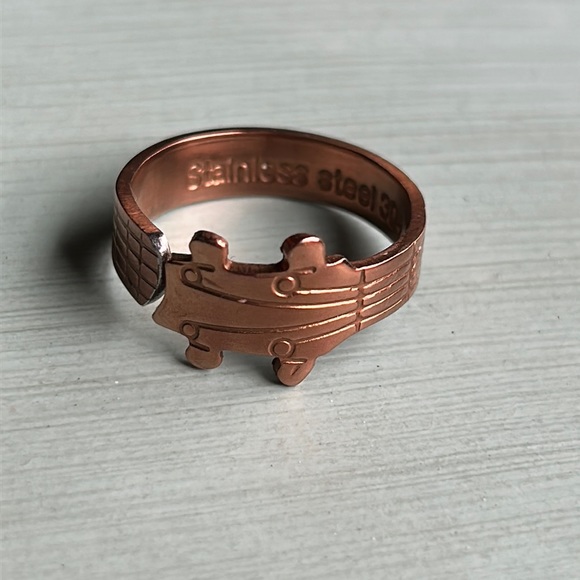 Stainless steel 304 guitar ring made from spoon aprox 13.5” - Picture 1 of 8